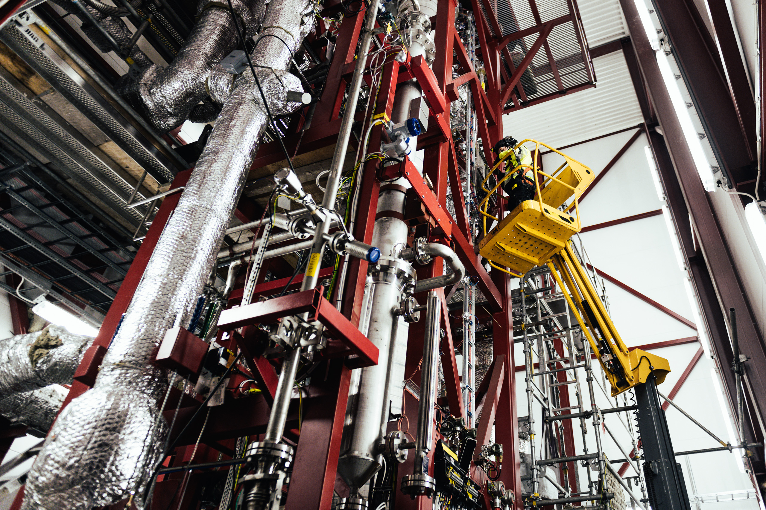 Bomansel Person Uppe I Lyftkran